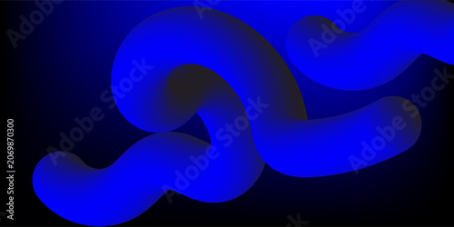 Abstract 3D blue fluid wave background with dynamic liquid shape