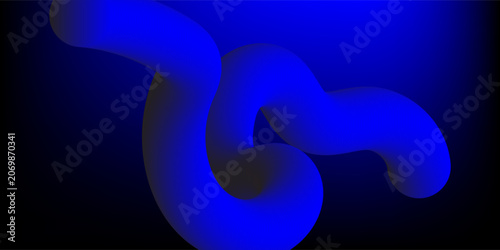 Abstract 3D blue fluid wave background with dynamic liquid shape