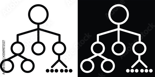 Tableau sur toile parsing Two-tone version in black and white background