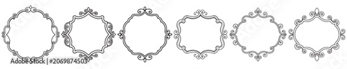 Vintage vector frames collection with decorative borders.