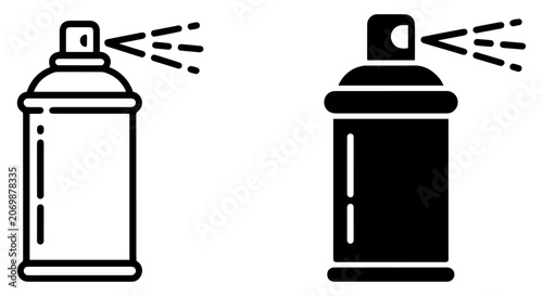 Foto aerosol spray can outline filled vector icon