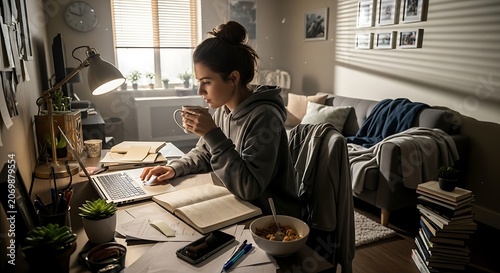 woman working from home.