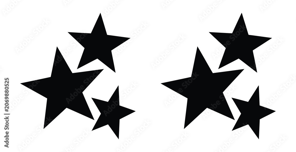 Obraz premium Black star shapes on white background Vector