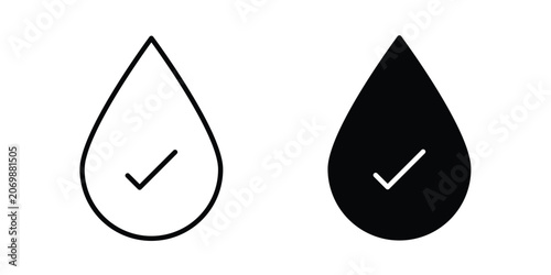Tableau sur toile Purity tested icon graphics, editable stroke linear icon, eps 10