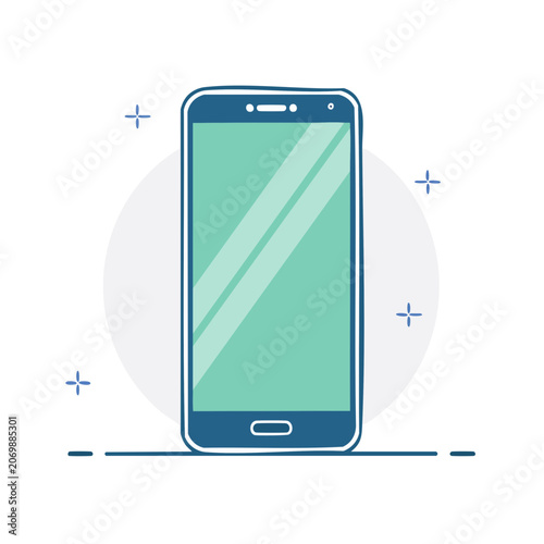 Flat smartphone vector illustration