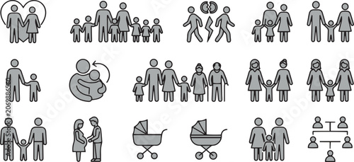 Family icons illustrate various human.