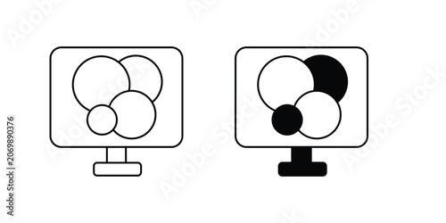 Game Center set icon with white background vector stock illustration