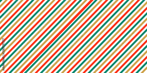 Tableau sur toile Candy cane Christmas background, peppermint diagonal stripes print seamless pattern