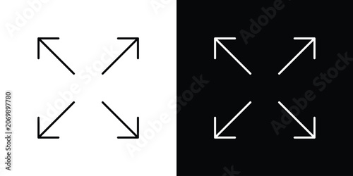 Photos Expand icon design collection logo vector illustration