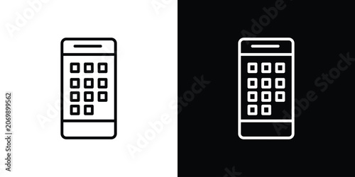 Schilderij op canvas Mobile notch icon design collection logo vector illustration