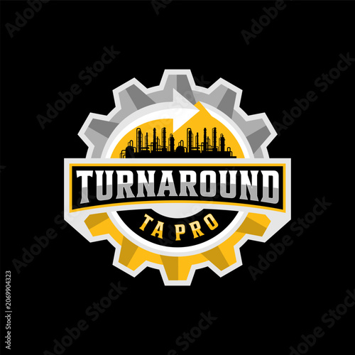 oil refinery processing industry logo