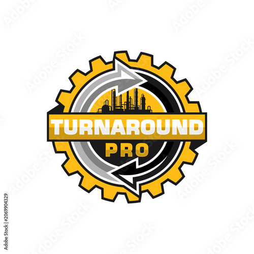 oil refinery processing gear logo