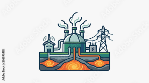 Industrial Energy Power Plant Visualization.