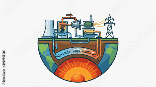 Industrial Energy Systems Cross-Sectional Diagram.