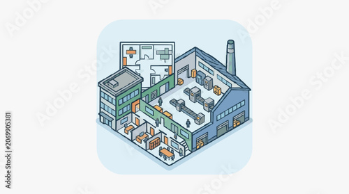 Industrial Facility with Digital Integration.