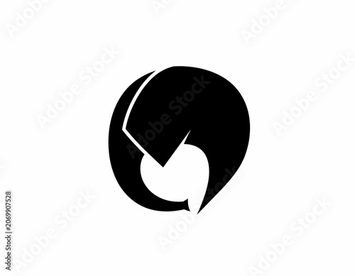 Abstract Minimalist Elephant Head Vector Logo