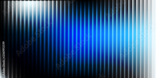 Abstract background, with vertical black, white, and blue, gradient stripes, creating, a rhythmic pattern, of light and, shadow transitions