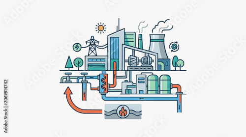 Industrial Manufacturing Pipeline System.