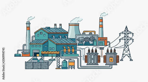 Industrial Manufacturing Plant Complex.