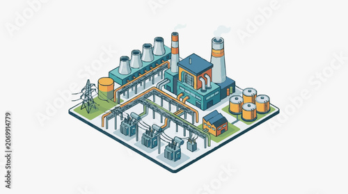 Industrial Manufacturing Plant Complex.