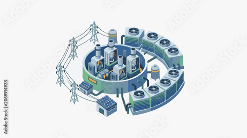 Industrial Manufacturing Assembly Line System.