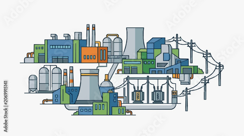 Industrial Manufacturing Complex Factory Setup.