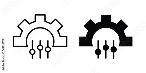 Cuadro en lienzo Mass customization icon