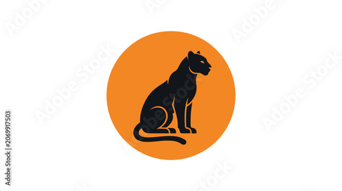 Minimalist Panther Silhouette Logo Design
