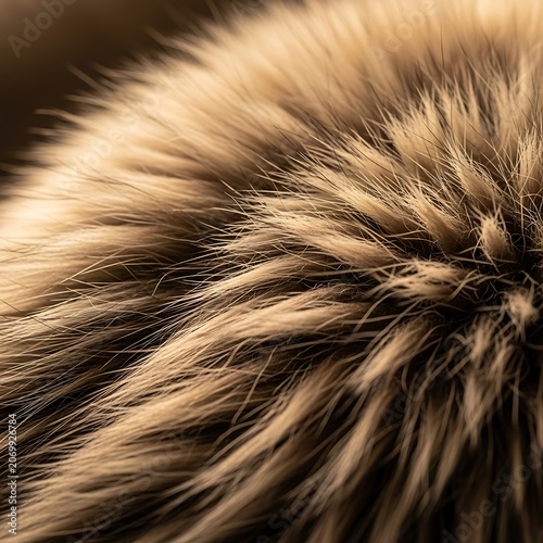 Close up of a cats soft and fluffy fur texture.