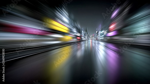 Dynamic Motion Blur of City Lights at Night