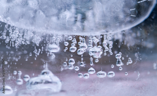 Close up of Air Bubbles in Ice 
