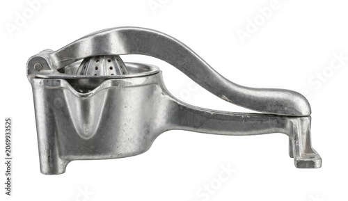 Foto aluminum citrus juicer png metal lemon squeezer png silver fruit press png isola