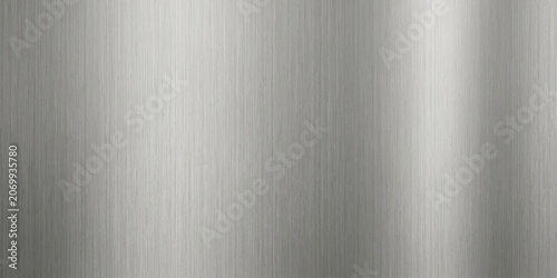 Tableau sur toile Brushed Silver Metal Texture Background with Stainless Steel Surface Design