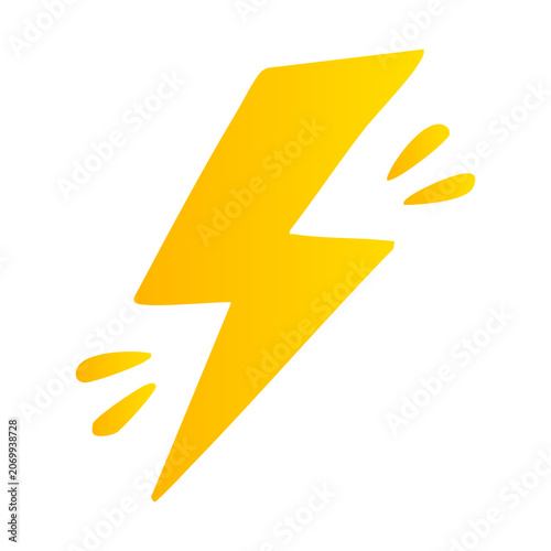 Electric lightning bolt flash energy