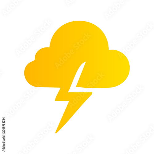 Storm cloud with lightning bolt