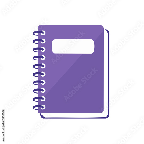 Purple spiral notebook icon