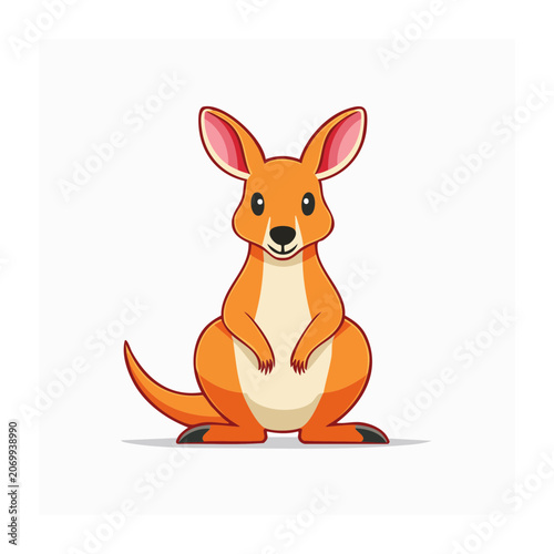 Cartoon kangaroo vector illustration