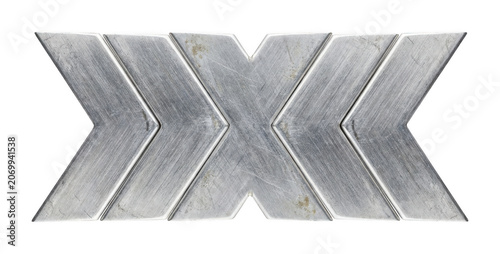 Tableau sur toile Brushed metal chevron png industrial steel arrow png heavy metal chevron png iso