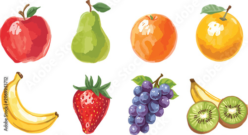 fruits icon set 