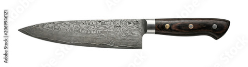 Foto damascus knife png chef knife cutout sharp kitchen knife png professional isolat