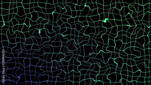 Abstract animated outline topographic contour map. Waving background with glowing effect. 4k.