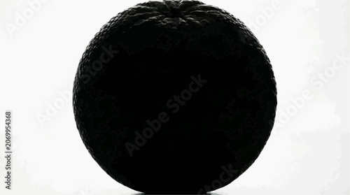 Silhouette of an avocado on a light background