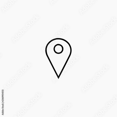 Location pin icon on a minimalistic background