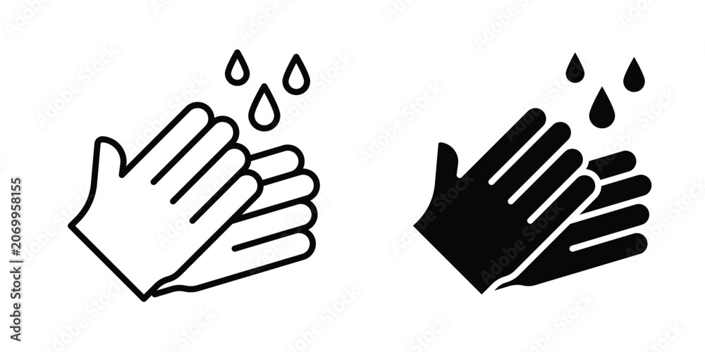 Fototapeta premium Wash hands icon