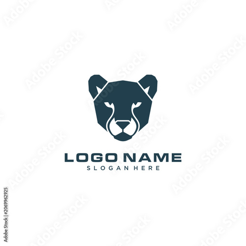 Minimalist Cheetah Head Logo Design