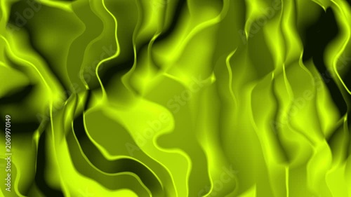 Motion Background Chartreuse Lime Green Fluid Wave Distortion Silky Satin Elegant Smooth Texture Asset Web