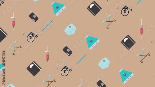 Medical icons seamless pattern background vector illustration