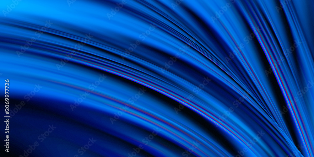 Fototapeta premium abstract blue background with dynamic lines converging to a single perspective point, creating the effect of speed, data flow, and modern digital technology.