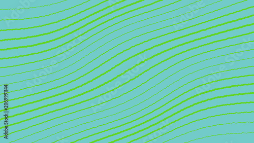 Photography Vibrant green wavy lines on a soothing light blue background pattern