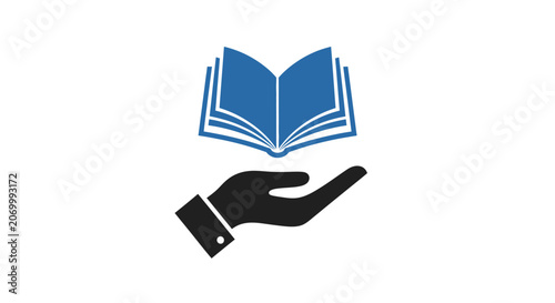 Conceptual illustration depicting knowledge acquisition through education and information access